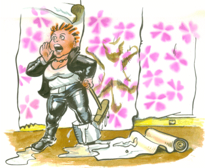 Don't It Yerself - pic showing Diesel's wallpaper disaster
