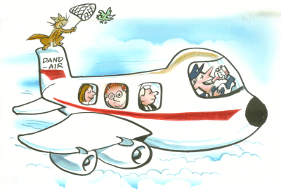 Holiday 1: Fear of Flying - pic showing Diesel on a plane.
