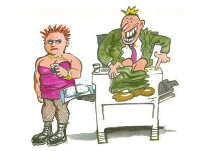 Xmas 2: The Office Party - pic of Diesel's disgust as a man does something lewd with a photocopier