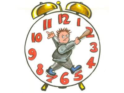Time Piece - pic showing Diesel as a really grumpy clock