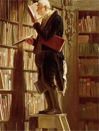 The Bookworm - Carl Spitzweg - a suitable illustration for Alan Lenton's website