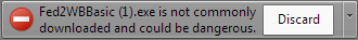 Download Warning in Chrome browser